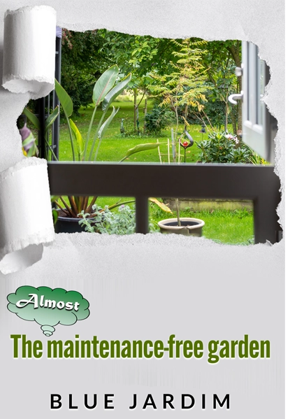 The almost maintenance-free garden cover. With a picture of a door where you are looking out of the window to a beautiful garden